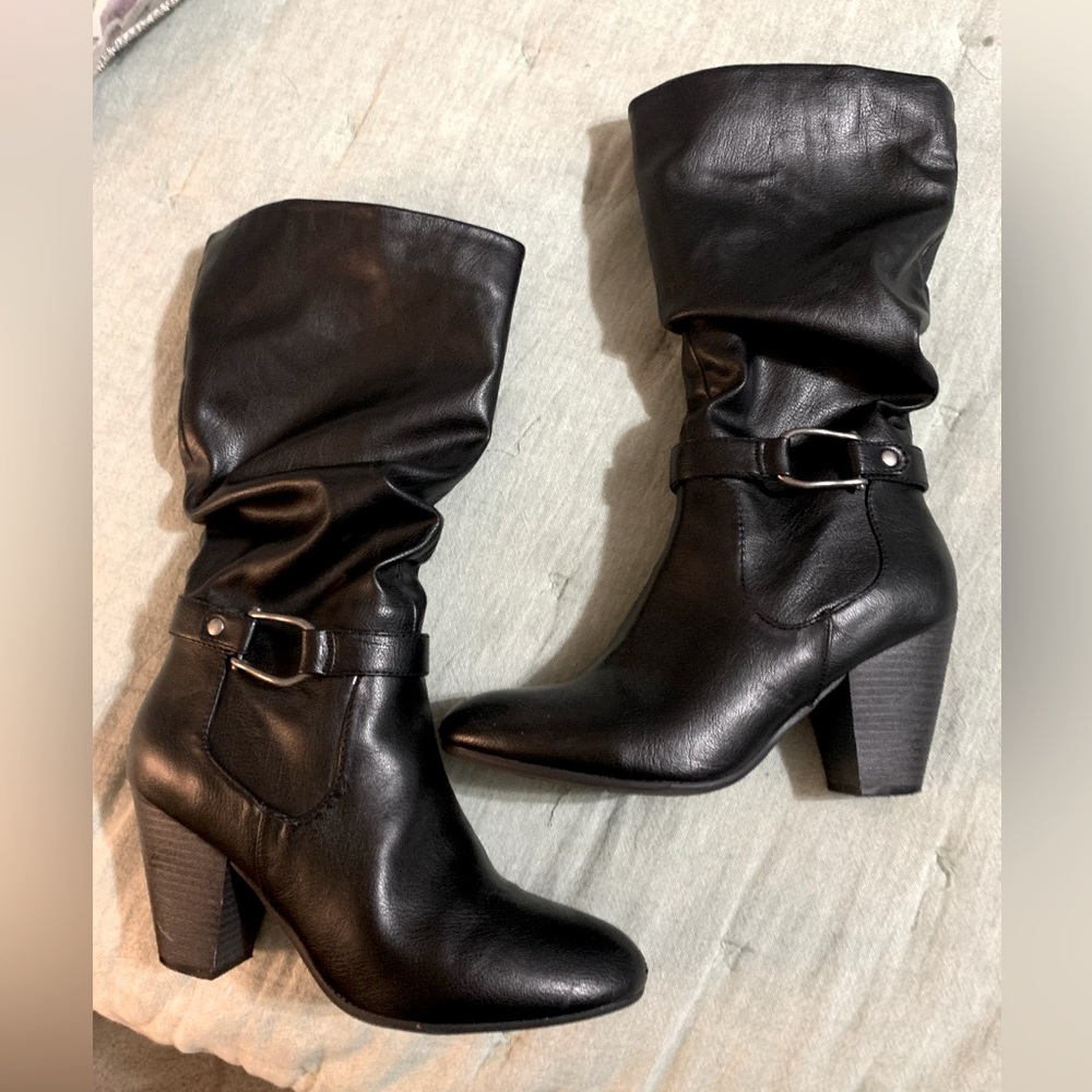 Black dress boots.